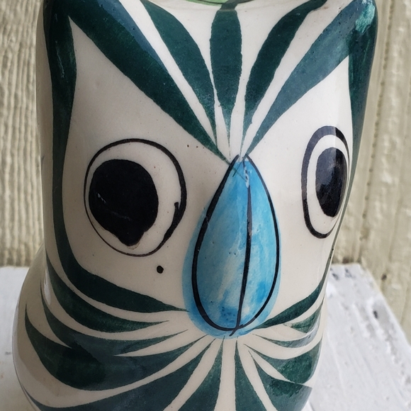 Vintage Hand Painted Owl Made in Mexico - Picture 3 of 11